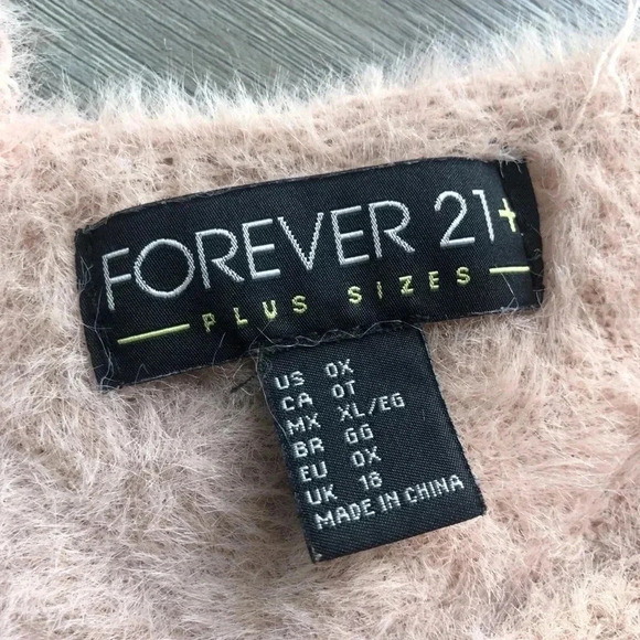 Forever 21 Plus Size Lounge Tan Long Sleeve Sweater Size 2X - Picture 3 of 9